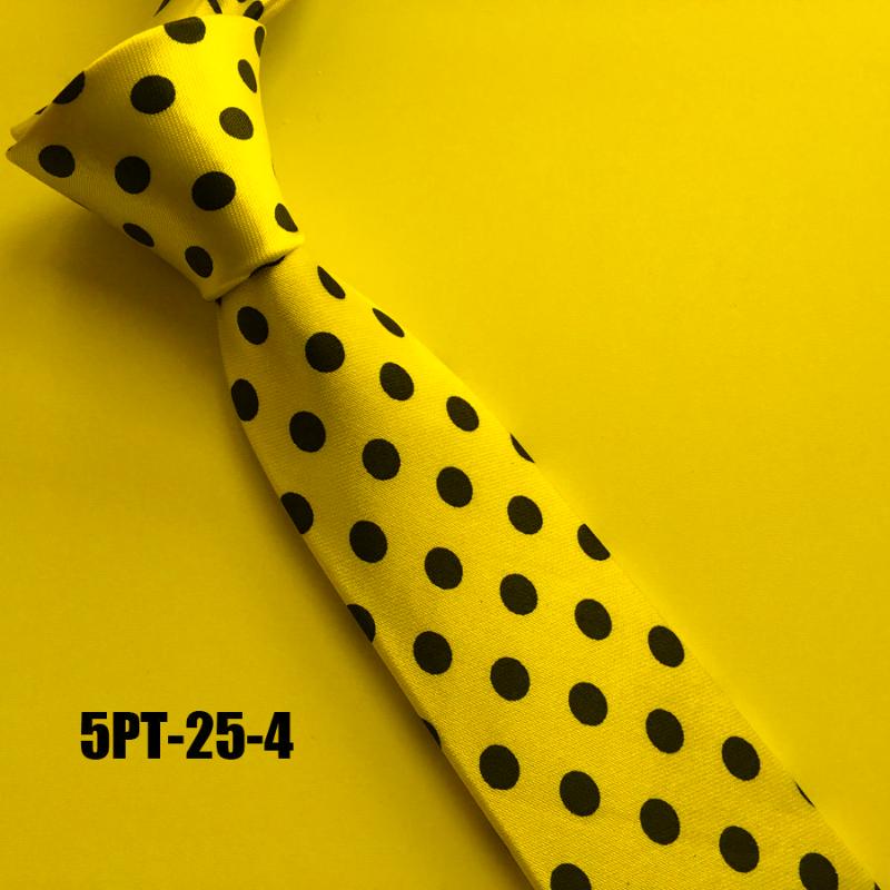 

Bow Ties 5cm Young Men Narrow Tie Stylish Dress Shirt Necktie White With Black Big SpotsBow