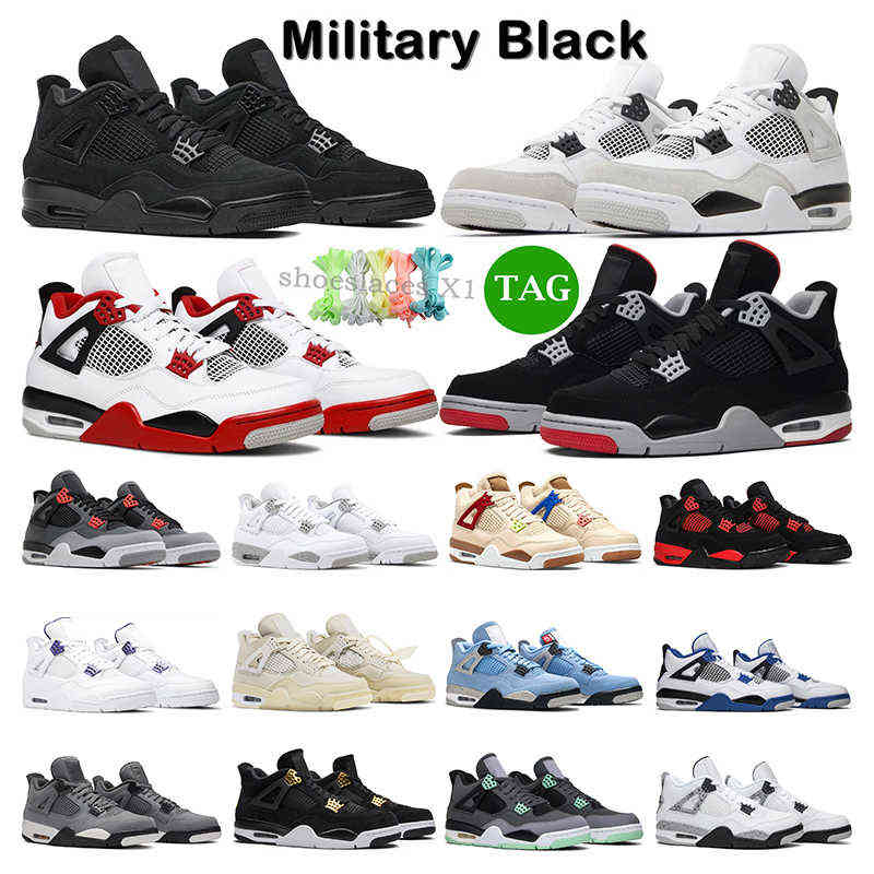 

basketball shoes 4 for men women Infrared j4 Military Black Cat Fired Red Thunder White Cement Pure Money Purple mens trainer sport sneakers