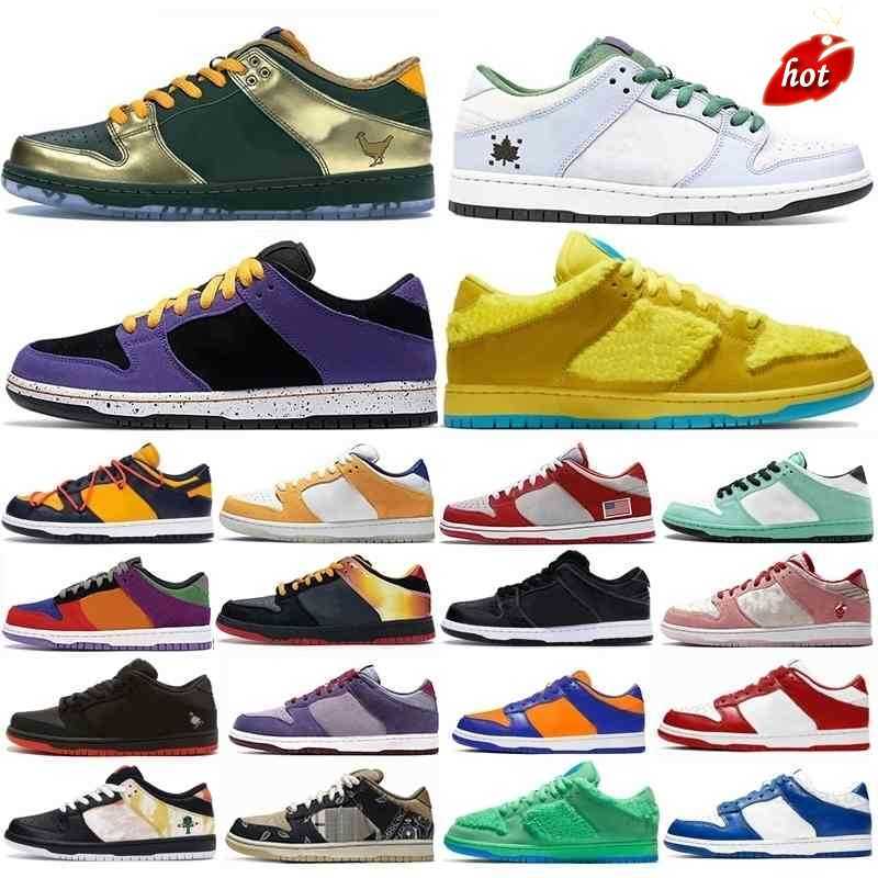 2022 Running Shoes Low Barely Green Pink Orange Green Bear Skateboard Shoe Platform Acg Terra Pigeon Heineken Kentucky Blue Fury Yellow Men