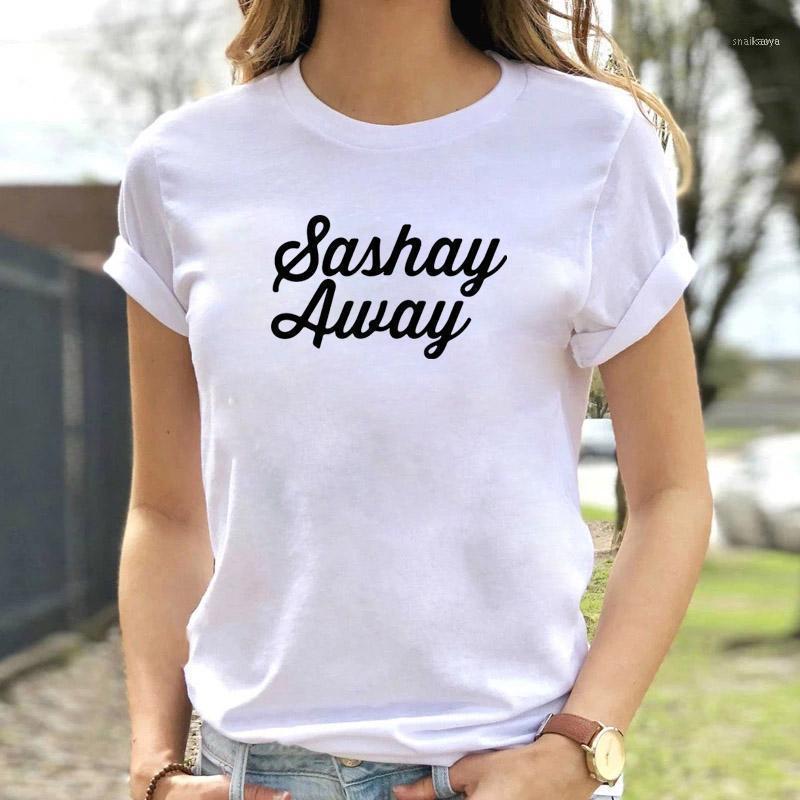 

Women's T-Shirt SASHAY AWAY Femme Plus Size Women Summer T Shirt Printed Tumblr Slogan Tshirts Homme Fans Tees, Glv-b
