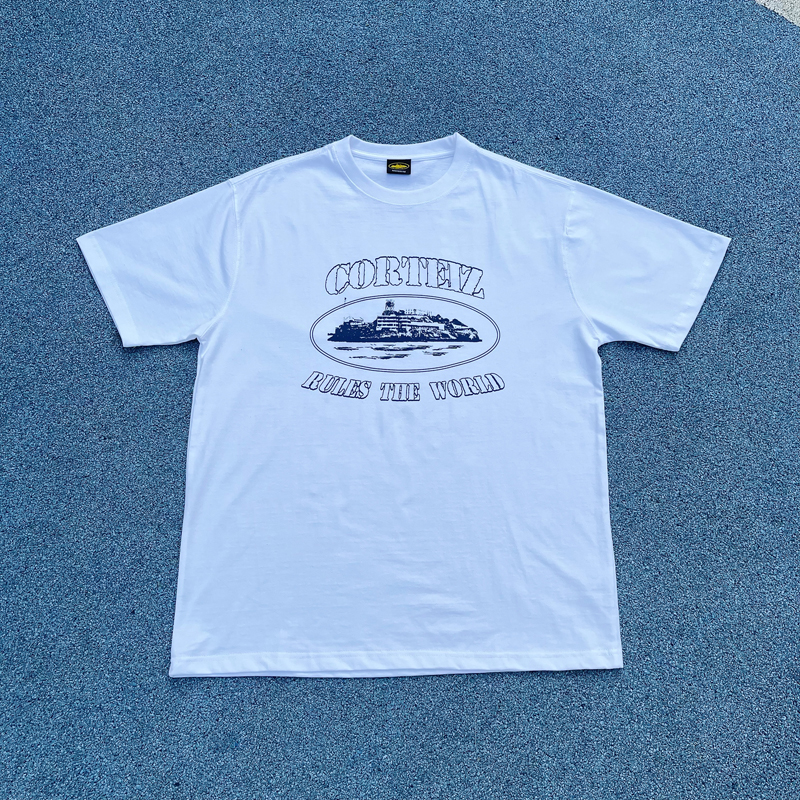 

Corteiz designer tops fashion dog T-shirt loose male and female couples with short sleeve T-shirt