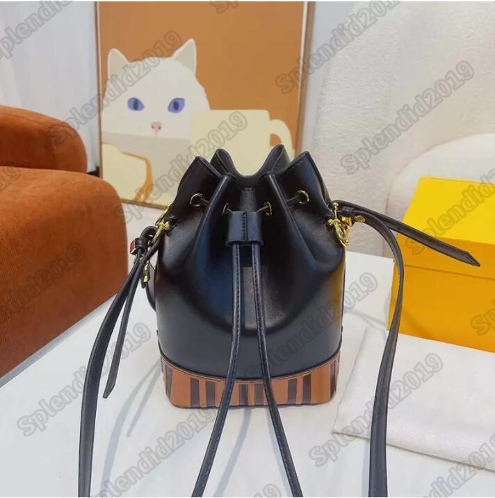 

2022 Fashion Mon Tresor Drawstring Bucket Bag Women Mini Shoulder Bags Handbag Purse Canvas Leather Pouch Classic Embroidery Hardware Cross body Bags, #1