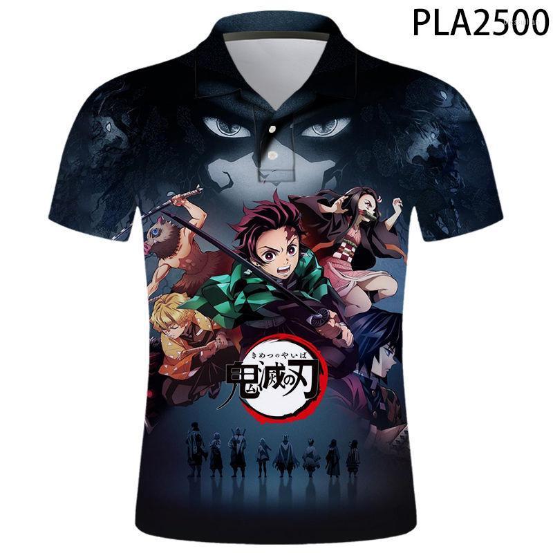 

Men's Polos Printed Shirt Men Kimetsu No Yaiba Ropa Homme Fashion Camisas Streetwear Casual Hombres Harajuku Short SleeveMen's Men'sMen's Bl, Pla2494