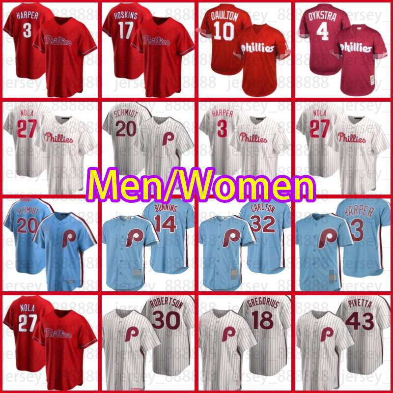 

Philadelphia Rhys Hoskins Phillies Didi Gregorius Nick Castellanos Bryce Aaron Nola Harper Baseball Jean Segura Alec Bohm Jerseys Matt Vierling Kyle Schwarber, Custom cool base men jersey