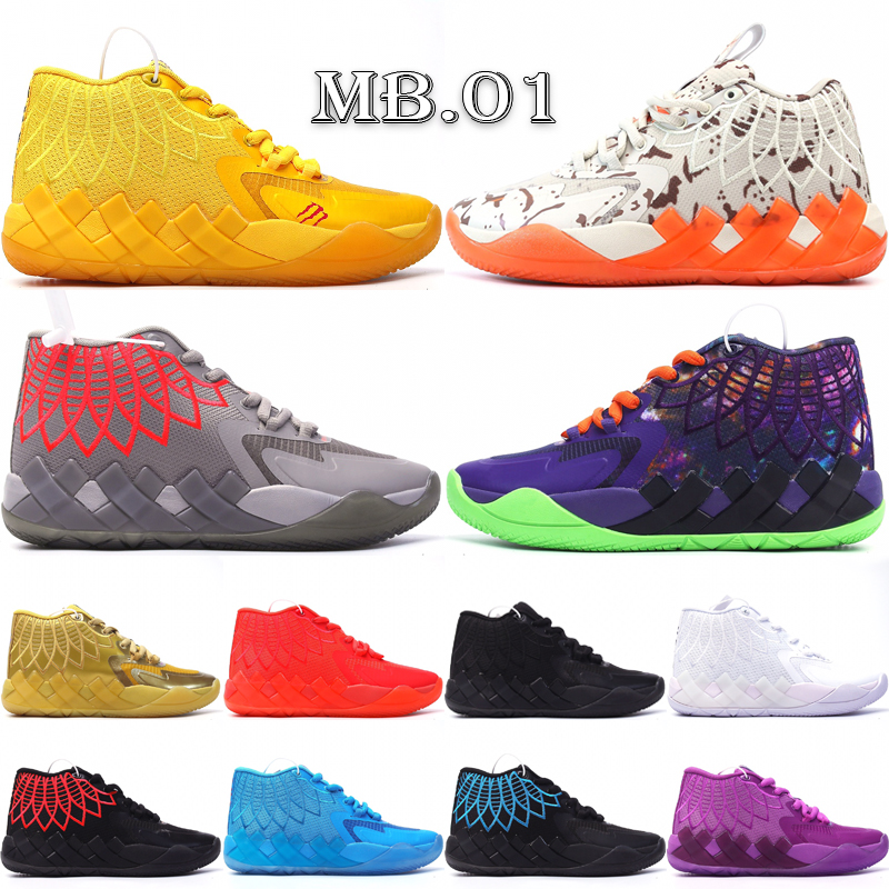 

OG Basketball Shoes MB.01 LeMelo Ball Basketball Shoes Men Women Sneakers Queen Buzz City Rock Ridge Red Blast Triple White Galaxy Outdoor, #02 triple white