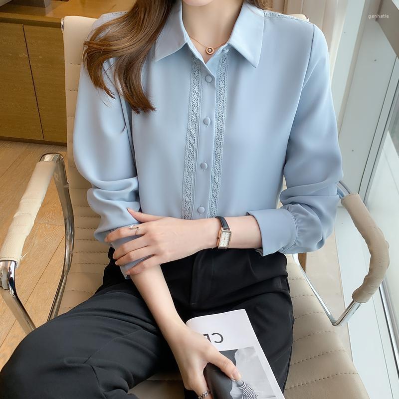 

Women' Blouses & Shirts Chikichi Good Quality Fashion Formal Wear Long-sleeved Blue Shirt Women Autumn 2022 Elegant Commuter BlouseWomen, White
