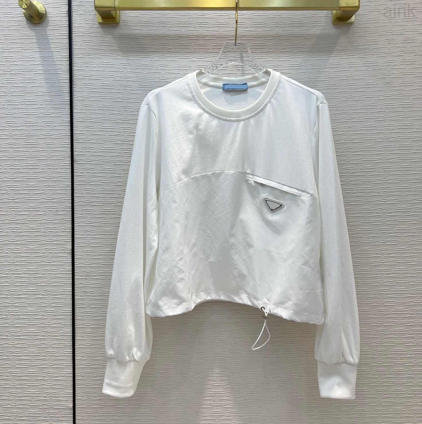 

Women' T-shirt long sleeve designer shirt fashion inverted triangle letter thin sweater high quality lady short top Size -L, Make up for price