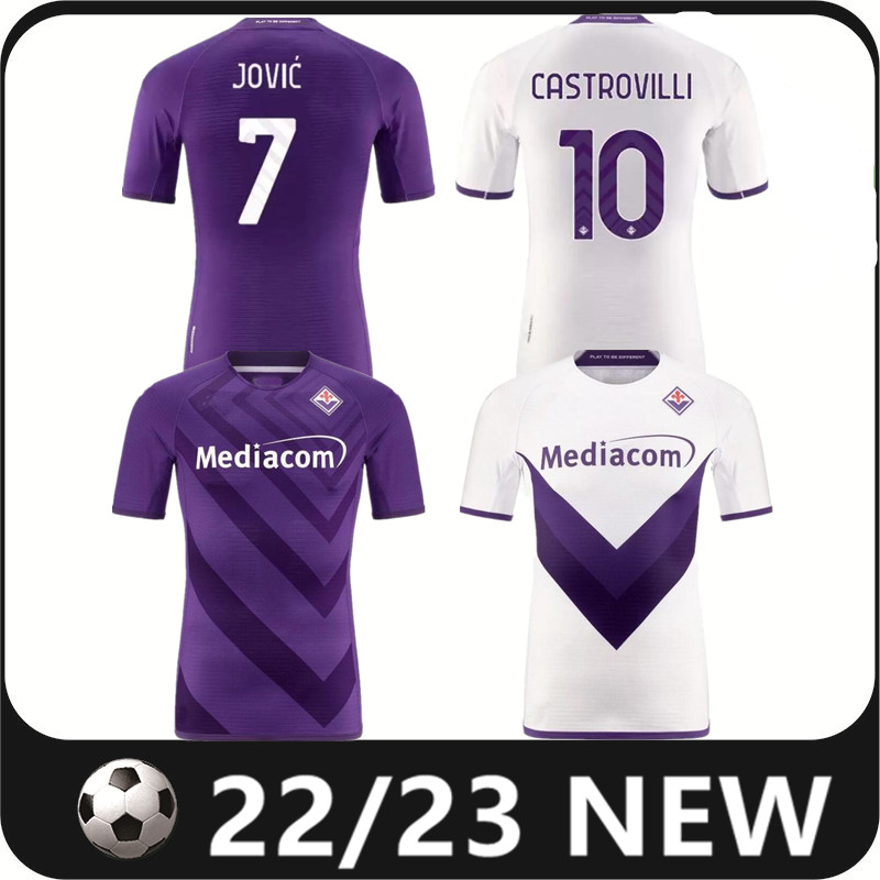

2022 2023 FIORENTINA soccer jerseys DODO JOVIC CASTROVILLI J IKONE CALLEJON PRINCE GONZALEZ 22 23 Zurkowski Football Shirts Rolando Mandragora HOME maglie 2323, 22/23 away