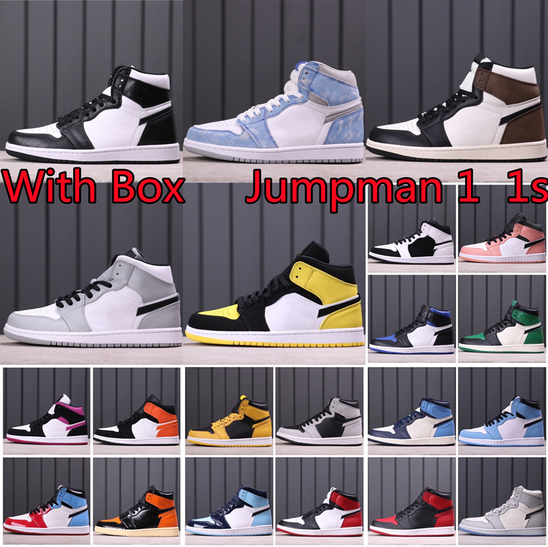 

Mens 1 high OG basketball shoes 1s Heritage University Blue royal patent bred Atmosphere dark mocha Brotherhood shadow UNC twist boots men women Sneakers trainers us, 28