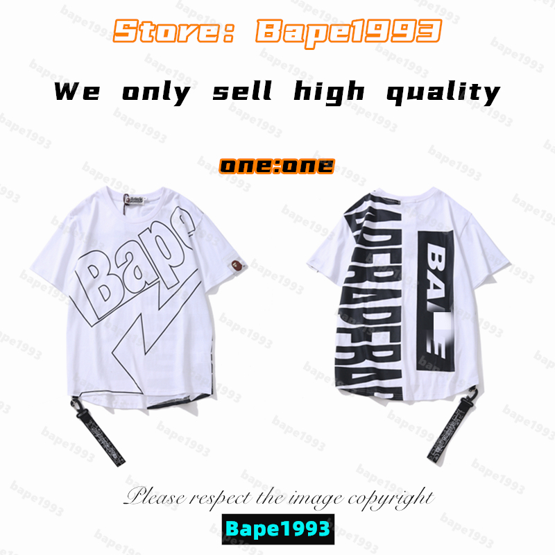 

High Quality Apes Mens T-Shirts Japan Shark ape head tshirts Galaxy spots luminous camo printing co-branded same style for men and women New Designer t shirt B1993 T9-15, 1 button