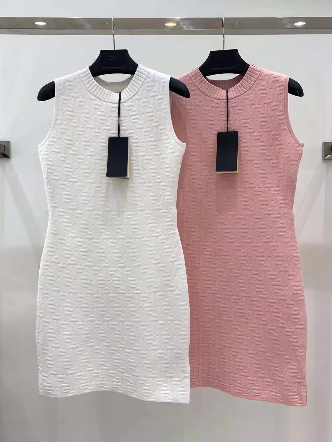 

Milan Runway Dress 2022 Spring Summer O Neck Fashion Designer Dresses Brand Same Style Sundress 0416-3, White