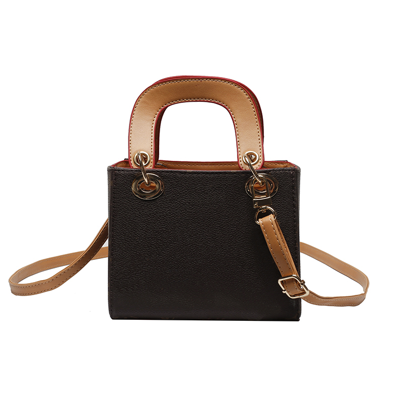 

Designer Crossbody Bag for Women Cross body bags 3 colors Ladies mini Handbag Zipper Purse Fashion L541, Brown flower + brown handle
