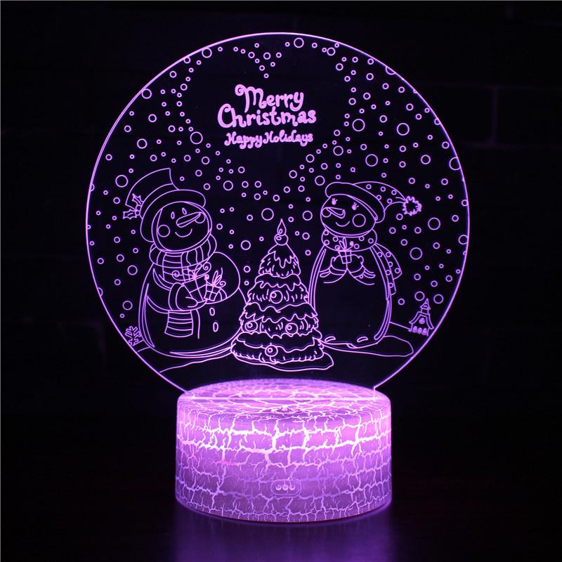 

Night Lights Santa Claus 3D Led Light Colorful Illusion Table Desk Lamp Christmas Decoration Xmas Birthday Gift For Boys Girls