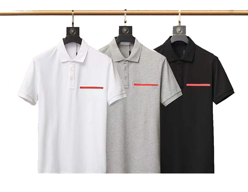 

Designers Mens Polos T Shirt Jackets fashion man Jacket high Luxury Spring Short Sleeve prad polo shirts Sweatshirt pullover men sportswear, Blacks