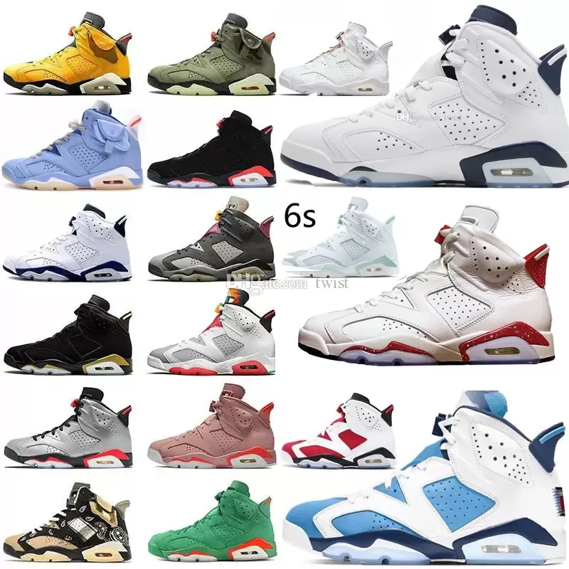 

2022 New Top Quailty Jumpman 6s Basketball Shoes men women 6 Red Oreo Midnight Navy UNC Home Bordeaux Defining Moments Electric Green British Khaki Infrared Carmine, Tech chrome