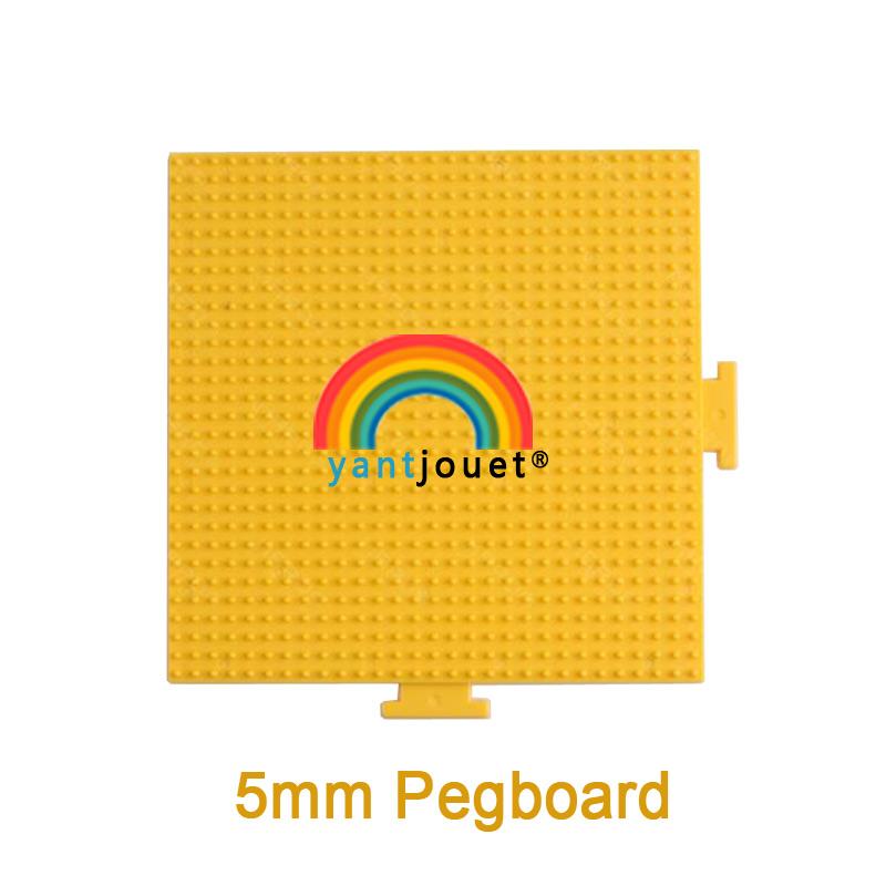 

Paintings Yant Jouet 5mm Hama Beads Yellow Pegboard High Temperature Resistance Template Board Square DIY Figure Material