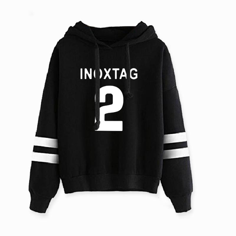

Women's Hoodies & Sweatshirts Inoxtag Fashion Printed Women/Men Long Sleeve Hooded Unisex Casual Streetwear ClothesWomen's, Black
