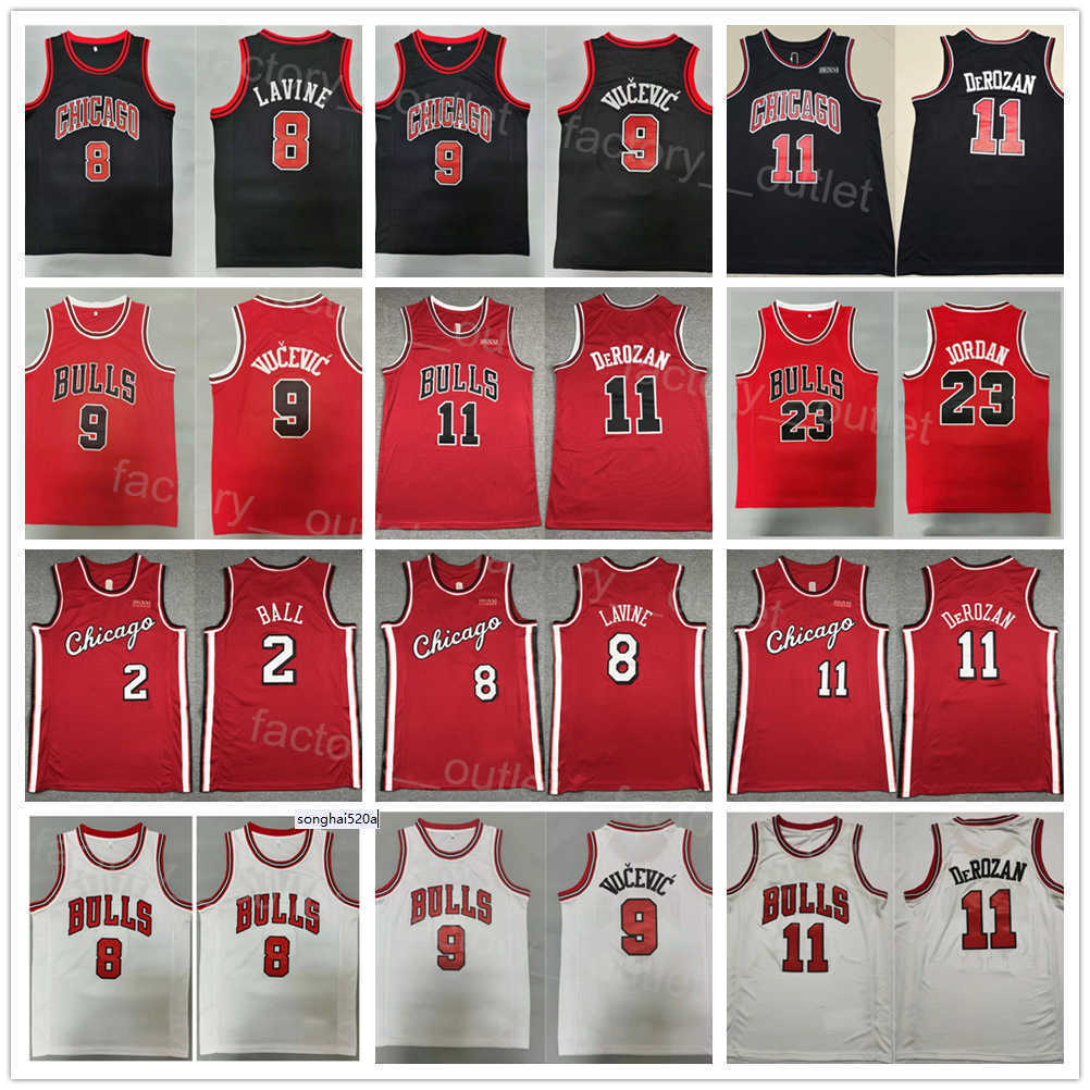 

Men Basketball DeMar DeRozan Jersey 11 Zach LaVine 8 Lonzo Ball 2 Nikola Vucevic 9 Michael 23 Team Color Black Red Whit''nba''jerseys, White