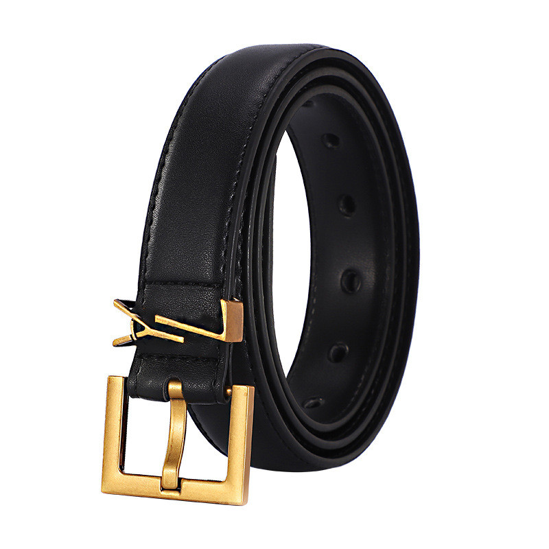 

Paris SLPYSLs Metal Letter Buckle Leather Belts Classic Fashion Trend Ladies Casual Jeans Belt Luxury Brand Business Strap Belts for Women Designer, Original letter style