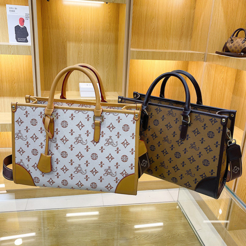 

20% off sitewide 2022 Top Design Luxury Bags luxury accessories Bag female flower large capacity tote foreign style portable messenger bag, White