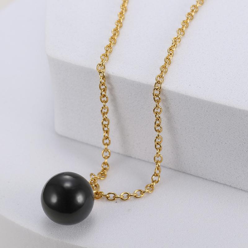 

Pendant Necklaces Luxury Fashion Simple Pearl Clavicle For Women One Piece Titanium Steel Jewelry Sets Accessories GiftPendantPendant