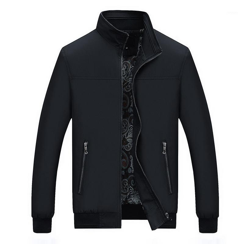 Vestes pour hommes 2022 hommes et manteaux col montant fermeture éclair mâle survêtement hommes veste noir vêtements grande taille 4XL