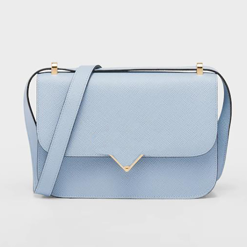 

Designer Saffiano Crossbody Bags Real Leather Shoulder Bag Flap Handbag Women Fashion High Quality Purse with Lock Clasp 22CM, Color 1