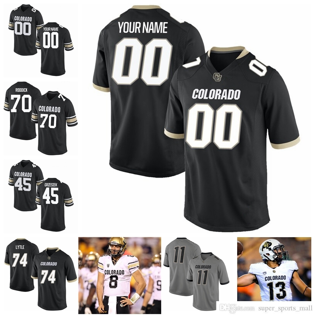 

NCAA Colorado Buffaloes College Football Jerseys Mens Alex Fontenot Jersey Tony Brown Paul Richardson Mason Crosby Rashaan Salaam Custom Stitched shirt, Mens white