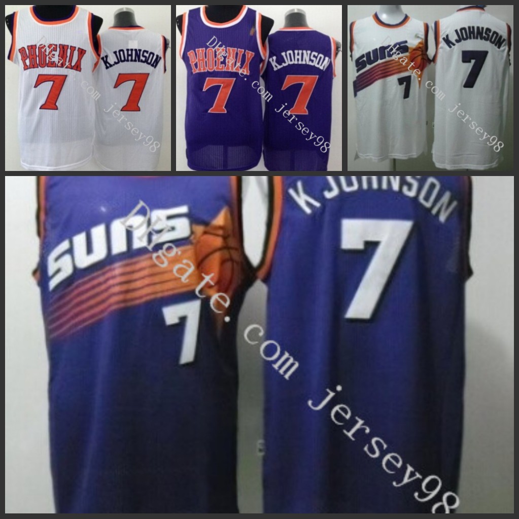 

Phoenix''Suns''men #7''Kevin''Johnson retro Basketball''Jersey