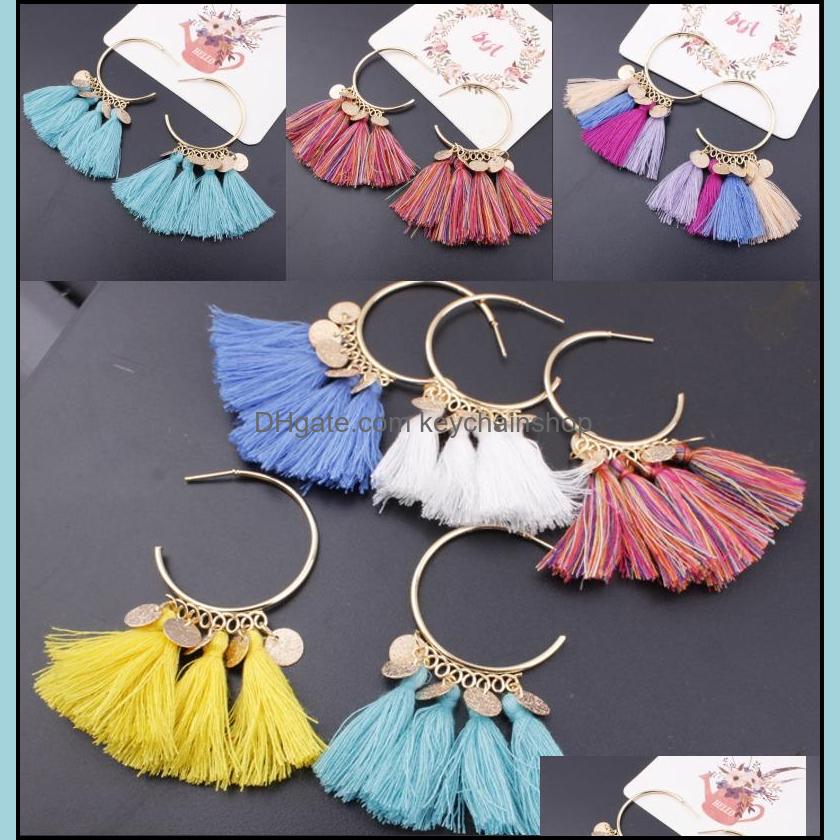 

Dangle Chandelier Earrings Jewelry Colorf Tassel Bohemian Layered Drop Hoop Earring For Women Girls Long Fringe Fashion Kimter-G799Rf Deli