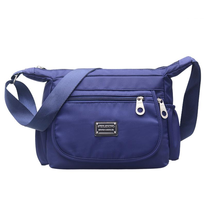 

Evening Bags Top Quality Women Nylon Bag Female Oxford Cloth Single Messenger Pure Color Canvas Cross Body Bolsas Bolsos, Black