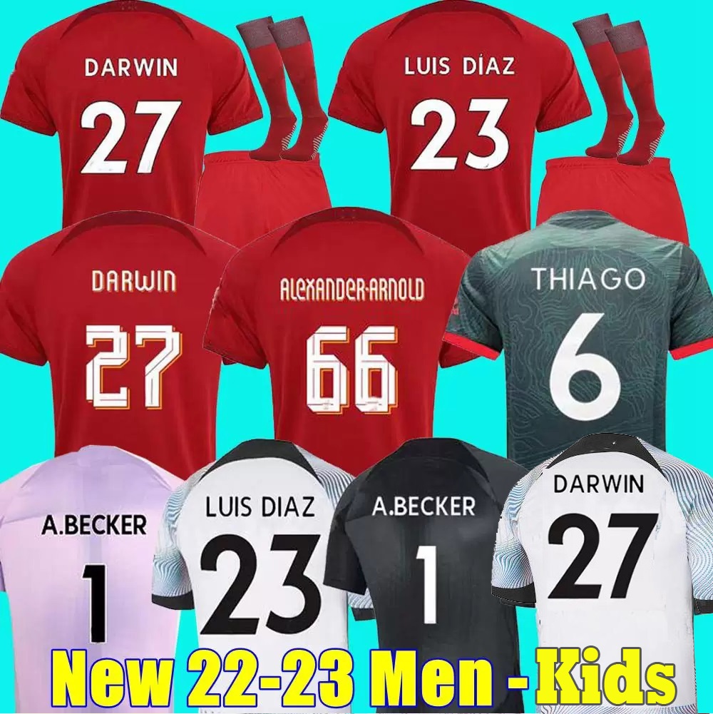

21 22 23 LIVERP00L season home away 3rd soccer jerseys 2022 2021 2023 Mohamed Diogo Luis DIaz KEITA football shirt DARWIN M.SALAH men kids kits uniforms 4XL