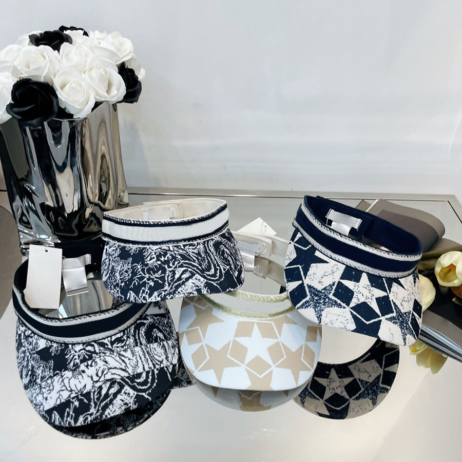 

Fashion Visors Summer Sunbonnet Hat Designer Caps for Man Woman 4 Colors High Quality, C1