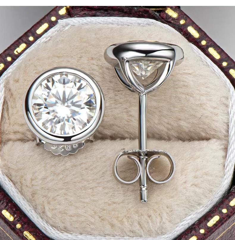 

Stud Trendy S925 Silver 0.5/1 Carat D Color Moissanite Bubble Earrings Women Jewelry Gra VVS Pass Diamond TesterStud StudStud