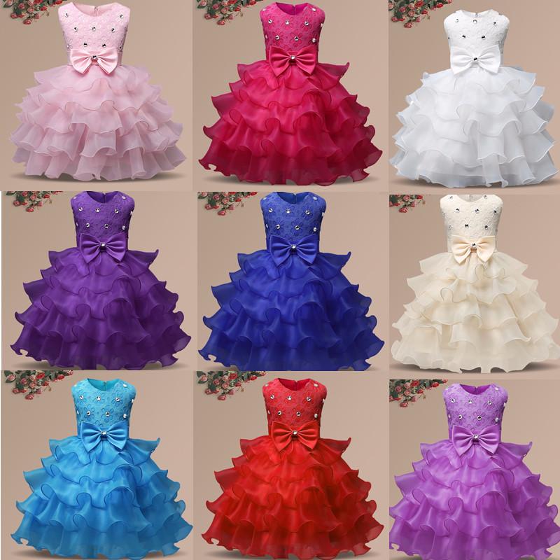 

Girl's Dresses Baby Girl Princess For Christening Gown Infant Party Dress 1 Year Birthday Tutu Cake Smash Born ClothingGirl's, Blue