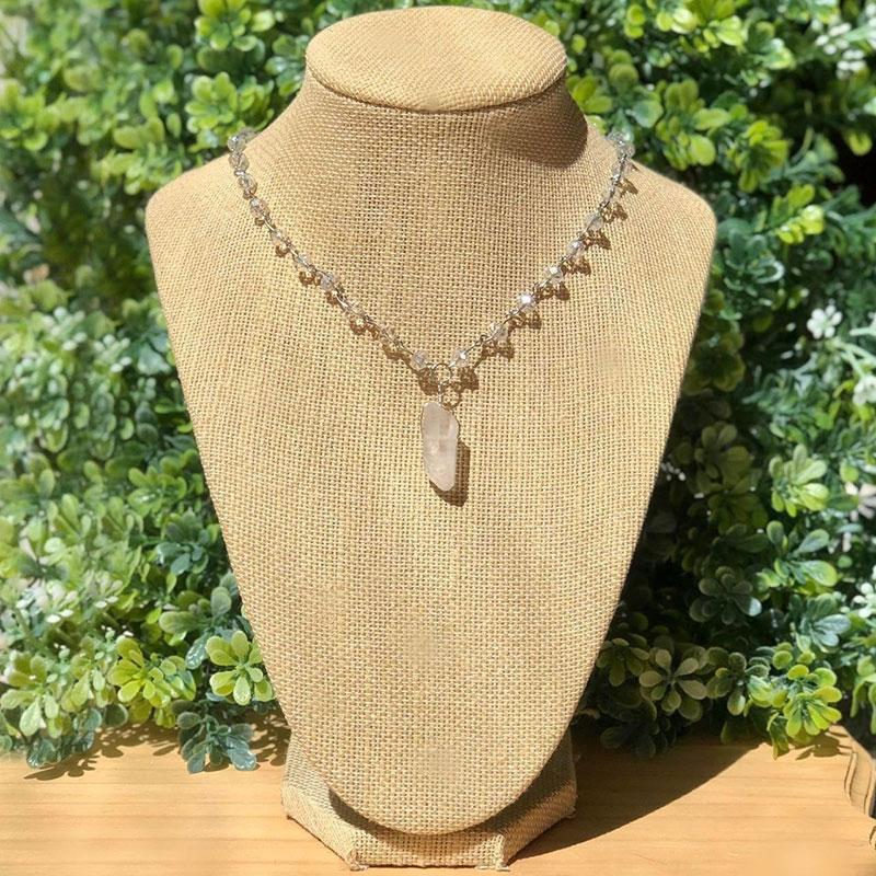 

Chains Clear String Jewelry Stone Silver Necklace Crystal Boho Fairytale CopycatChains