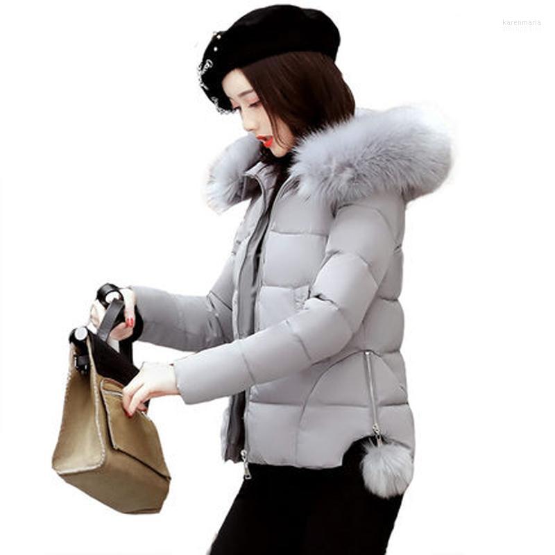 

Winter Jacket Women Warm Down Casual Parka Padded Slim Coat LJ0522 Kare22, Black