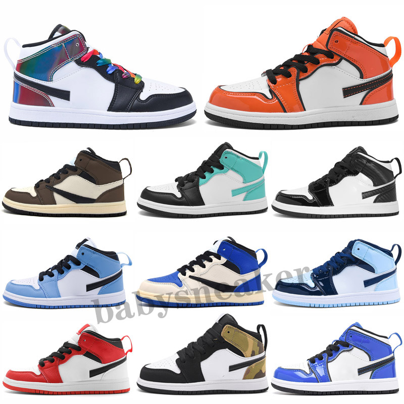 

1 1s Kids Basketball Shoes PreSchool Signed High Youth Chicago New Born Baby Infant Toddler Trainers Small Boys Girls Sneaker, Factory outlet