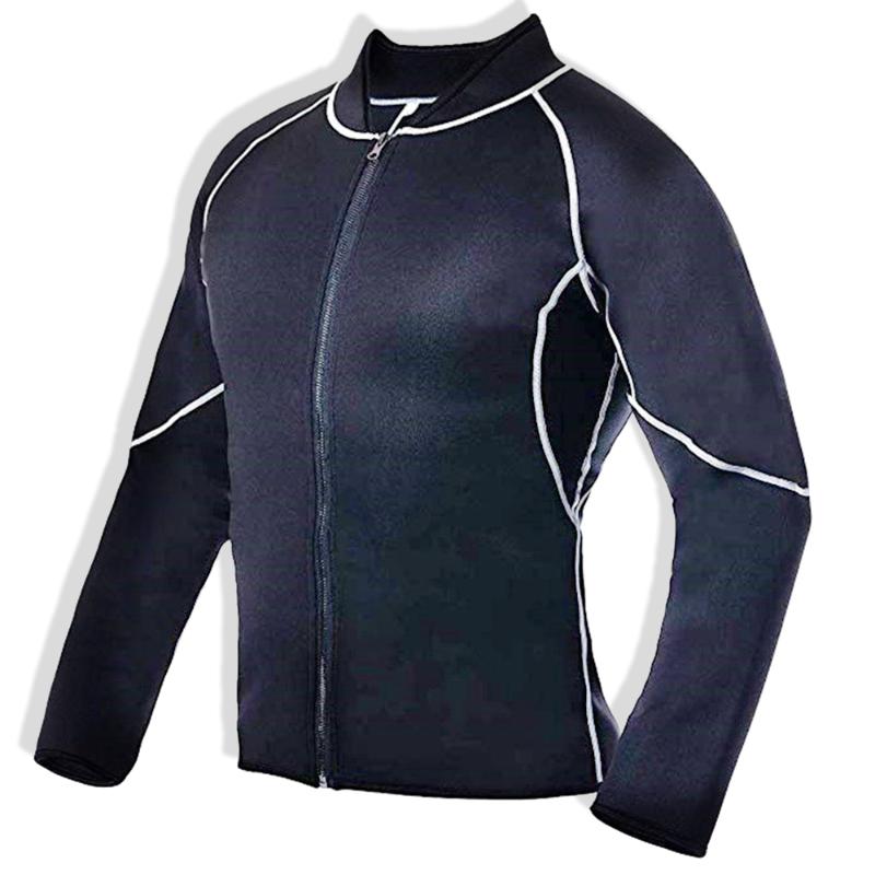 

Men' Body Shapers Mens Sweat Neoprene Loss Sauna Suit Workout Shirt Shaper Fitness Gym Vest Long Sleeve Zipper Tank Top Slimmer WearMen