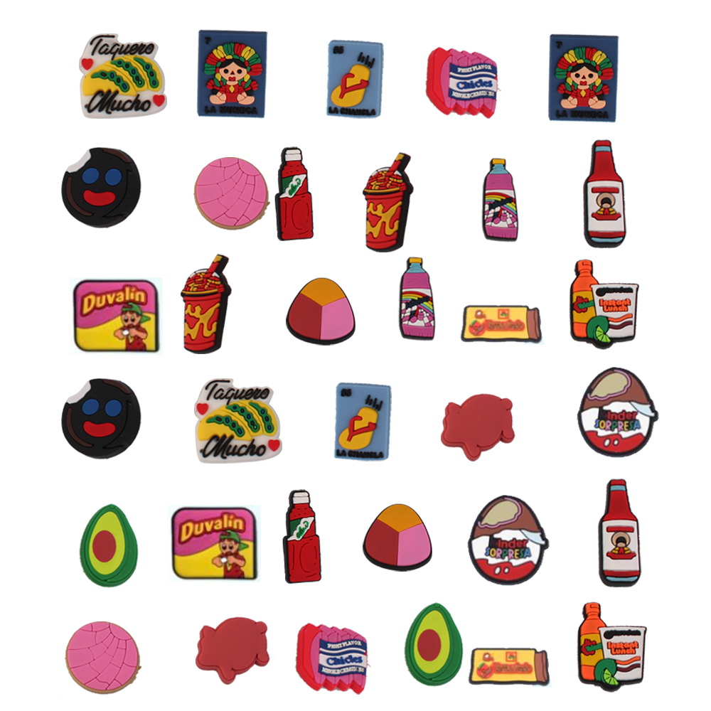 

Mexican Wholesale Manufacturer Custom PVC fashion Accessories croc shoe lace charms Gift Mixed models can be freely matched with customer service