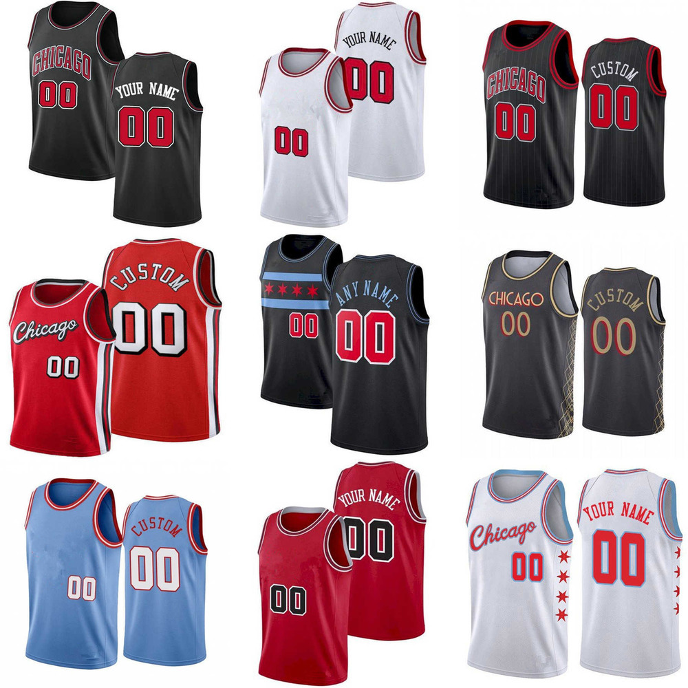 

75th Mens Womens Youth Chicago''Bulls''2 Lonzo Ball 13 Tony Bradley 12 Ayo Dosunmu 3 Devon Dotson 5 Derrick Jones Jr. Basketball Jersey Custom, Color