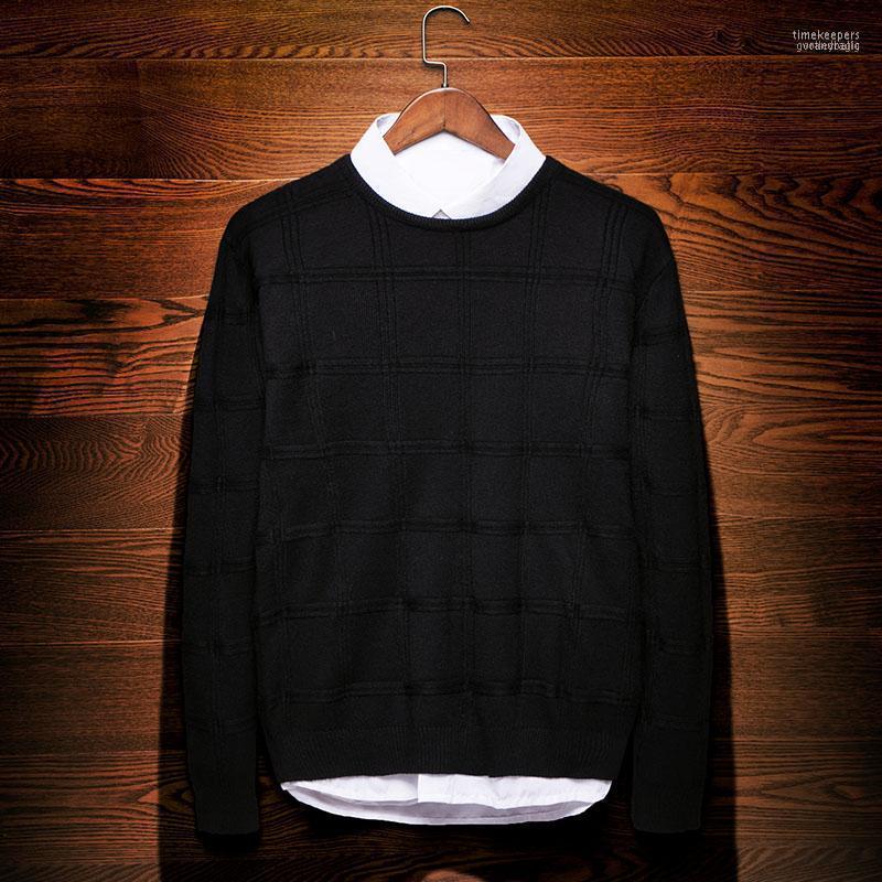 

Mens Sweaters Wool Pullover Men Brand Clothing Casual O-Neck Sweater Long Sleeve Red Black Cotton Shirt Male Men's Time22