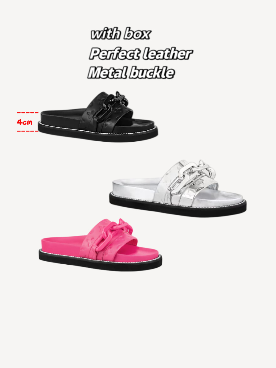 

The latest slippers, essential for home travel, simple sandals, ins explosions, bottom height 4cm, with box, size: 35-46