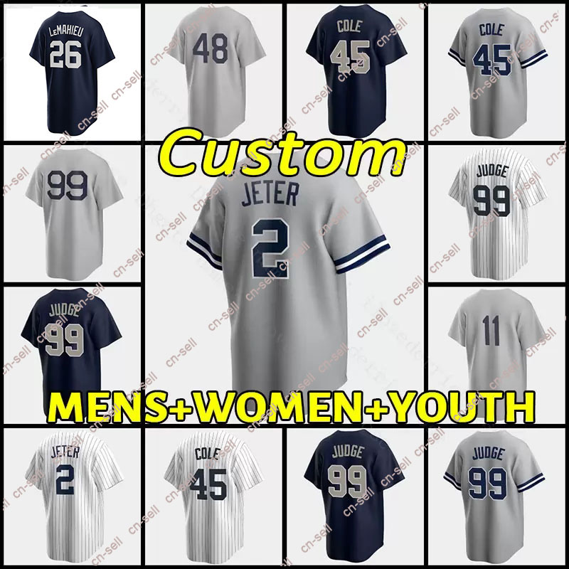 

99 Aaron Judge Custom Baseball Jersey Yankees Anthony Rizzo New York''Derek Jeter Joey Gallo Giancarlo Stanton Gerrit Cole DJ LeMahieu Gleyber Torres Josh Donaldson, All star