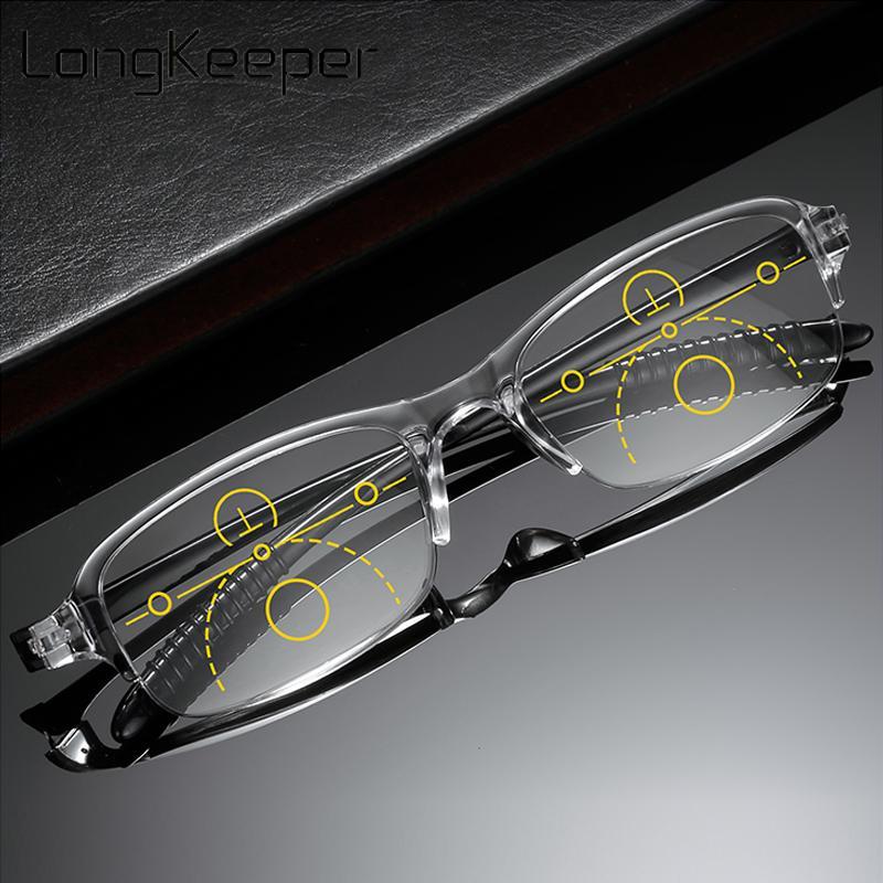 

Sunglasses Intelligent Multifocal Progressive Reading Glasses Men Women Sqaure Anti-Blue Light Adjustment Eyewear PresbyopiaSunglasses
