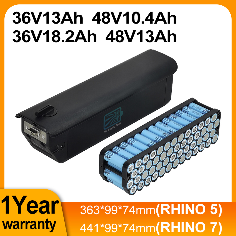 

New arrival Reention rhinoceros ebike battery pack 48V 10.4Ah 13Ah A grade 18650 Cells 36V 18.2 Ah insert electric bicycle akku