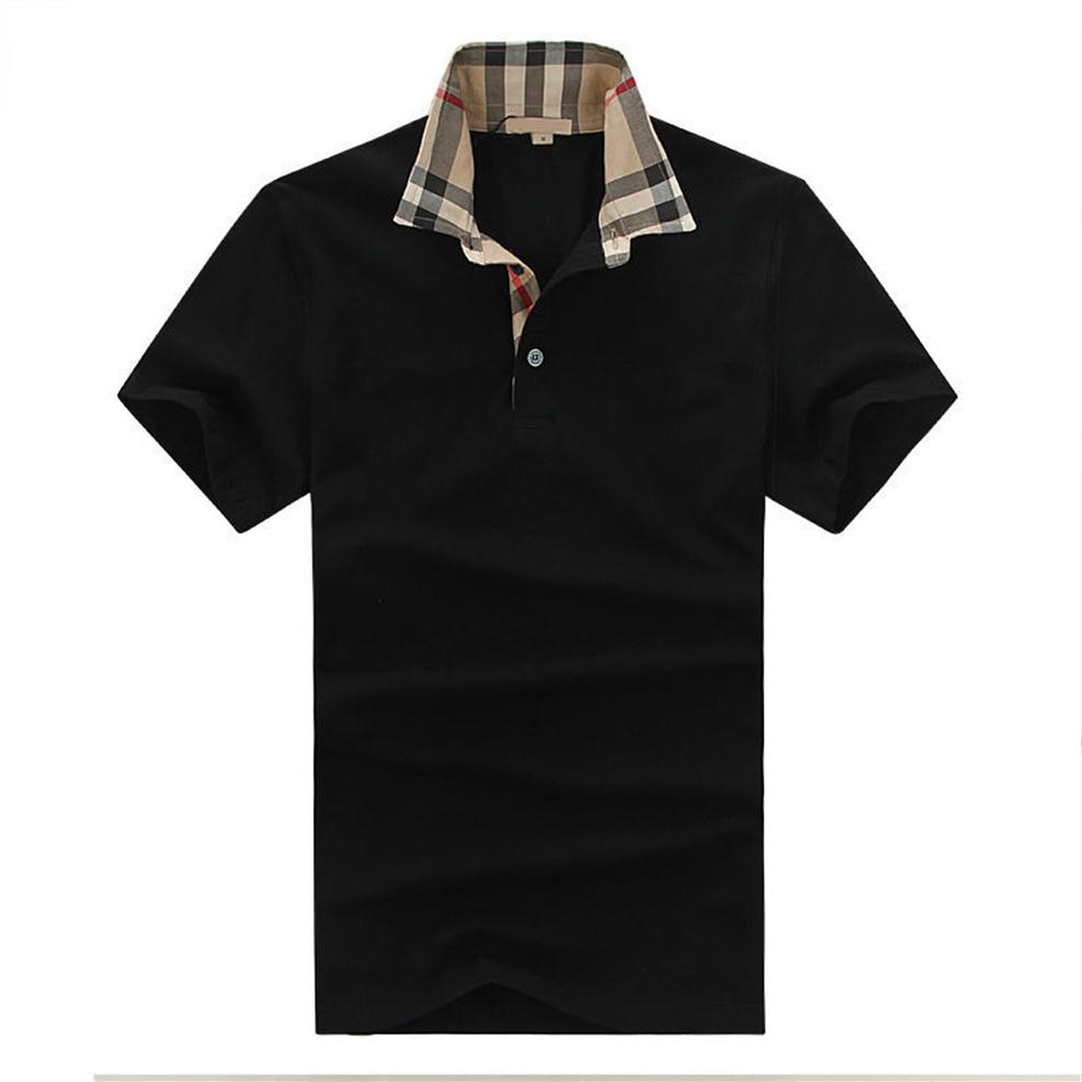 

Famous polo Mens High Quality T Shirt Letter Print Round Neck Short Sleeve Black White Fashion Men Women Tees burberrv 02237H, 15