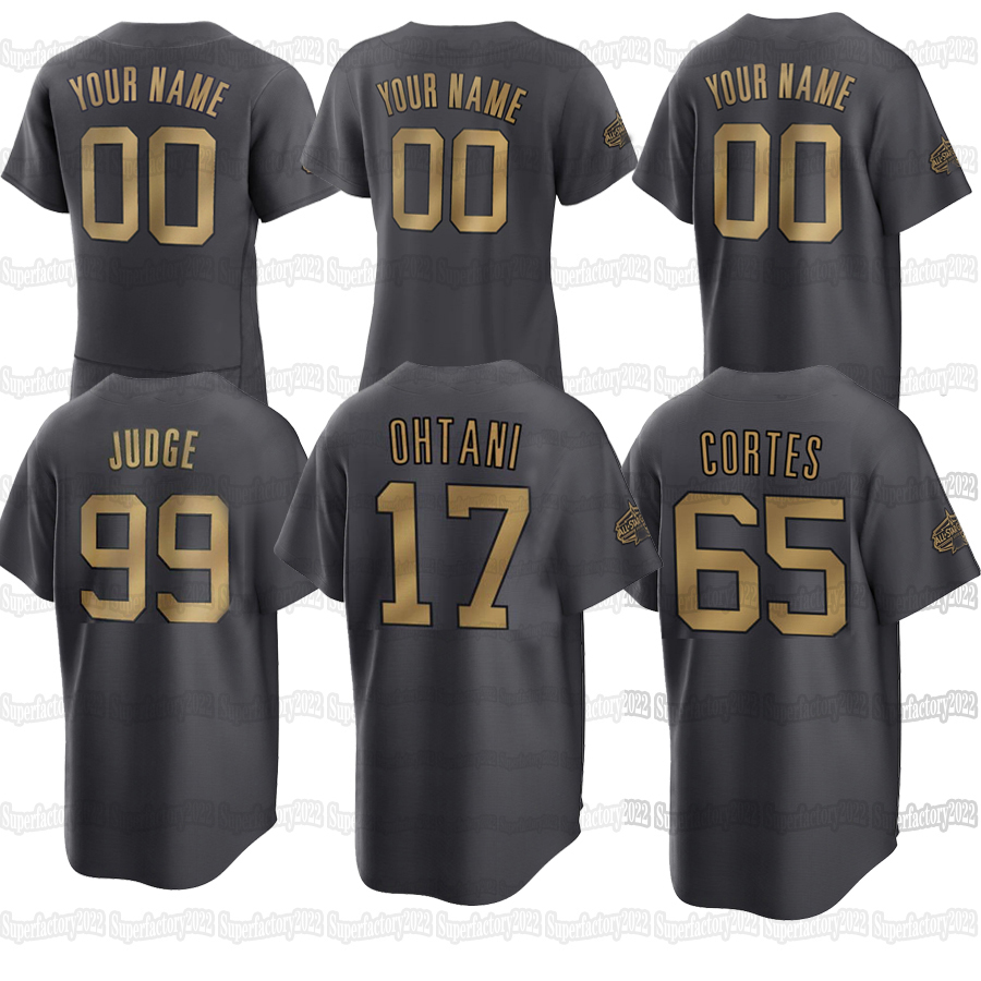 

2022 American League All-Star Baseball Jersey Aaron Judge Nestor Cortes Giancarlo Stanton Shohei Ohtani Rafael Devers Justin Verlander Tim Anderson Guerrero Jr., Red youth 2022 stanley cup champions
