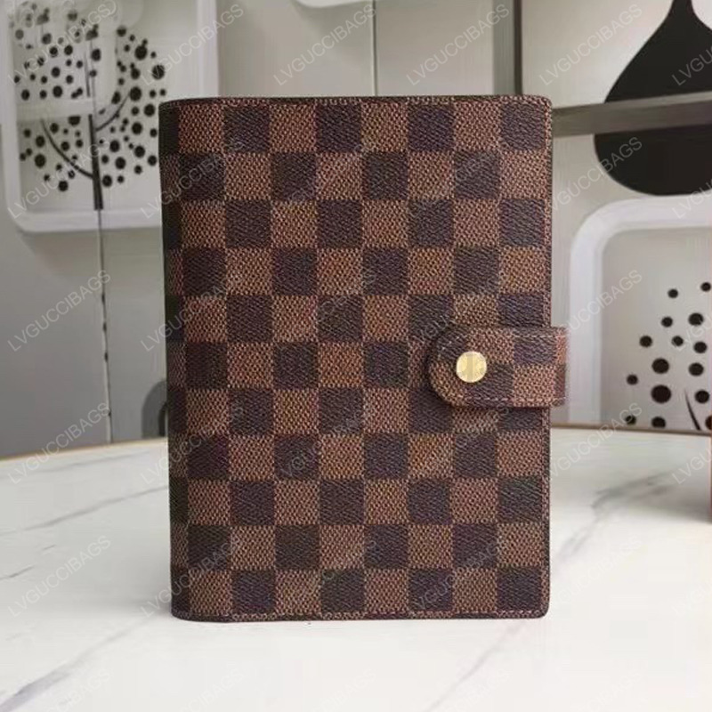 

Luxury Quality High Brand Designer Bag Big Table Ring Agenda Sleeve Stand Memo A5 Notebook Diary Cover Leather Passport Epi Leather Size, Box