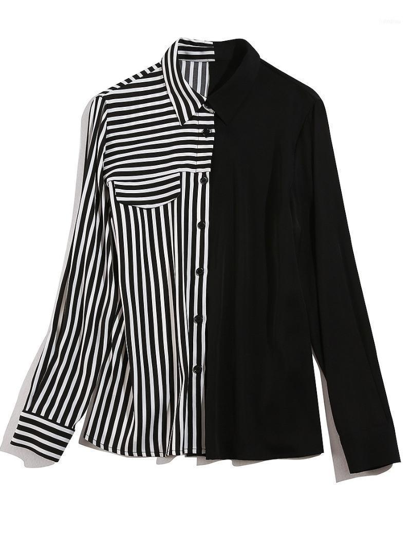 

Women' Blouses & Shirts 2022 Zebra Pattern Womens Tops And Long Sleeve Bluzki Damskie Black Tunika Koszula Damska